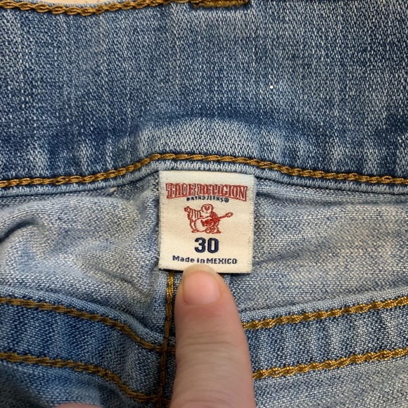 True Religion "Skinny Flap" Jeans - Size 30 - Red Orange SN Wash - Picture 5 of 14